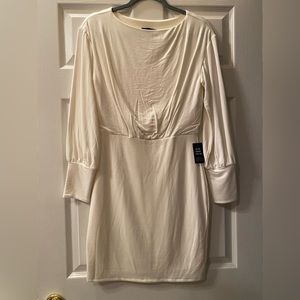 NWT Express cream dress bodycon long sleeve